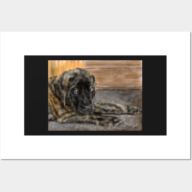 English Mastiff Puppy Wall Art by LITDigitalArt